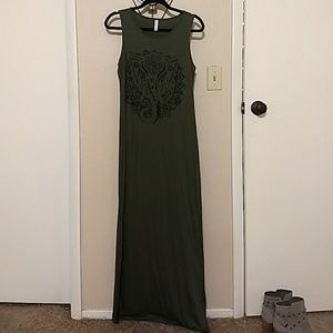 Olive green maxi